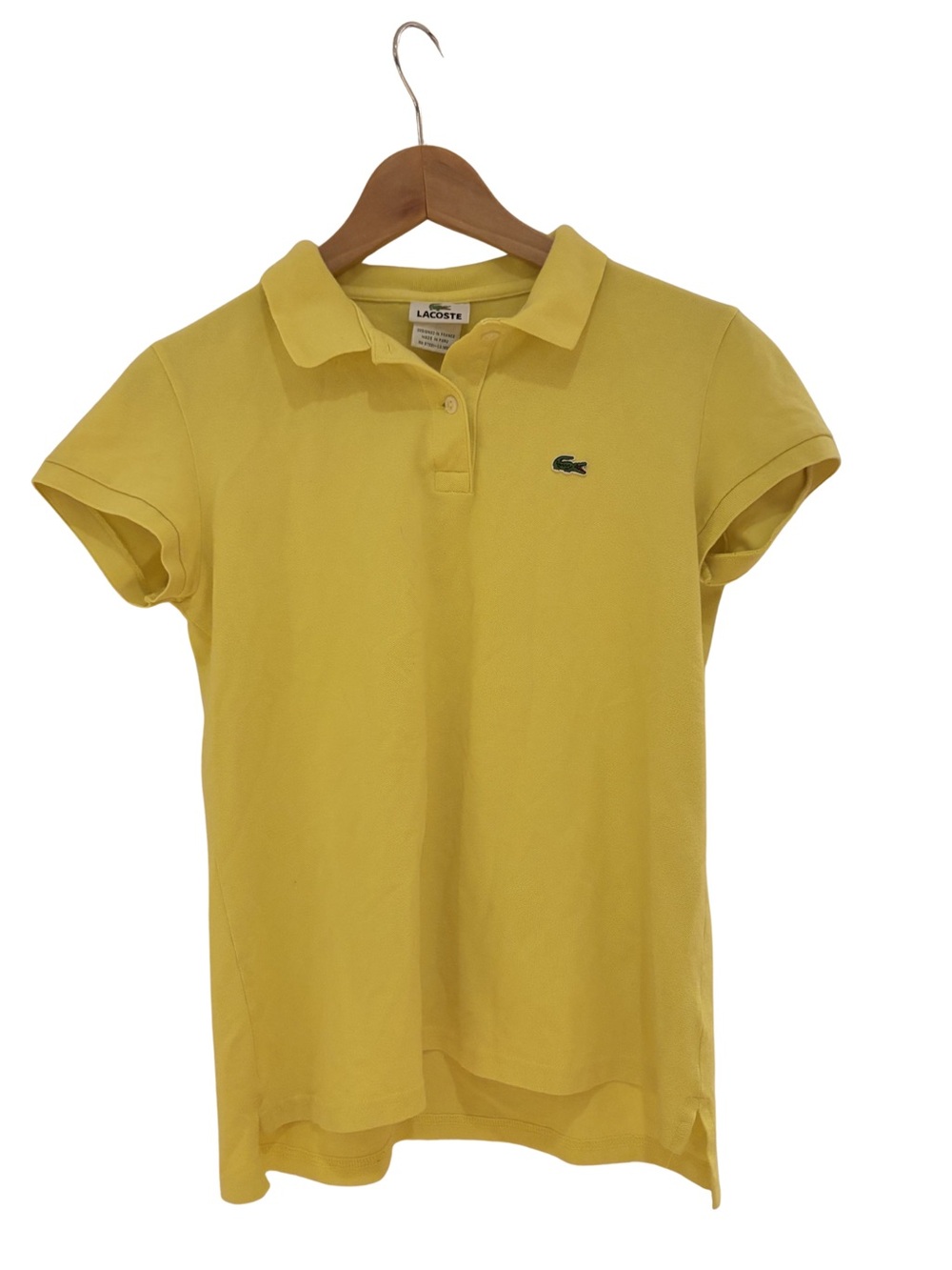 Vintage Lacoste Yellow Short Sleeve Polo with Crocodile Logo (Devonlay), Size S*